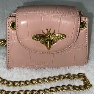 Like Dreams Mini Faux Leather Crossbody Bag with Bumble Bee Closure